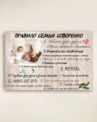 Постер. Правила семьи (ID#1406589444), цена: 140 ₴, купить на 