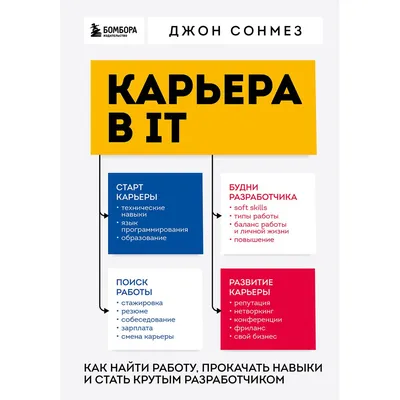 Сонмез Дж.: Карьера в IT. Как найти работу, прокачать навыки и стать крутым  разработчиком: купить книгу по лучшей цене в Алматы | Интернет-магазин  Meloman