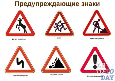 Предупреждающие дорожные знаки с названиями картинки