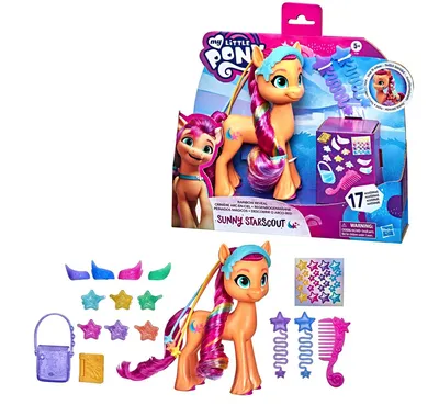 Купить hasbro My Little Pony Пони фильм Радужные Волосы Санни F17945L0,  цены на Мегамаркет