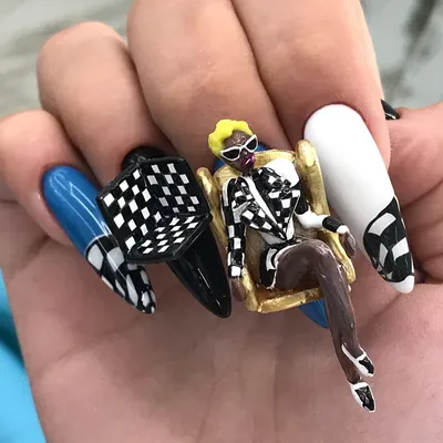 Идеи для маникюра: смешные коты | Yellow nail art, Yellow nails, Cat nails