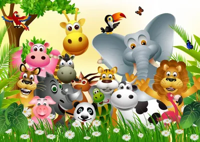 Пазл веселые животные - разгадать онлайн из раздела "Для детей" бесплатно