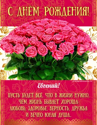 Евгений, с Днём Рождения: гифки, открытки, поздравления - Аудио, от Путина,  голосовые