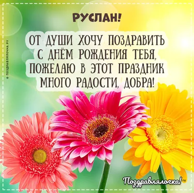 Руслан, с Днём Рождения: гифки, открытки, поздравления - Аудио, от Путина,  голосовые