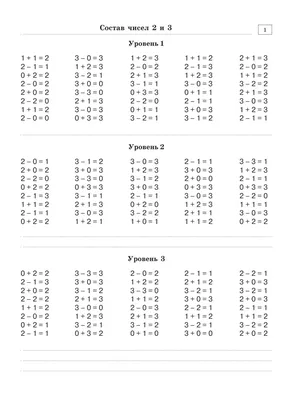 Примеры на сложение и вычитание до 20 для 1 класса - Файлы для распечатки