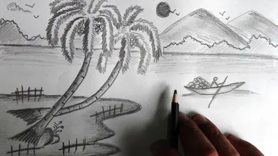 Рисунок природы легкий карандашом легкие (47 фото) » Рисунки для срисовки и  не только