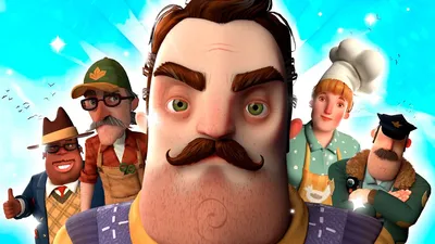 Картинка для торта "Привет Сосед (Hello Neighbor)" - PT102024 печать на  сахарной пищевой бумаге