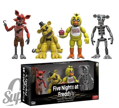 Комплект игрушек 5 ночей с Фредди со скелетом (5 см высотой) - купить  недорого в интернет-магазине игрушек Super01
