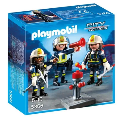 Конструктор Playmobil «Пожарная служба: Команда пожарников» (арт. 5366)  купить по выгодной цене | Интернет-магазин «Шагай в ногу!»