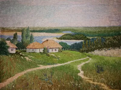 Українське село №1 FOT2066, UkrainArt - друковані картини, репродукції на  полотні на UkrainArt