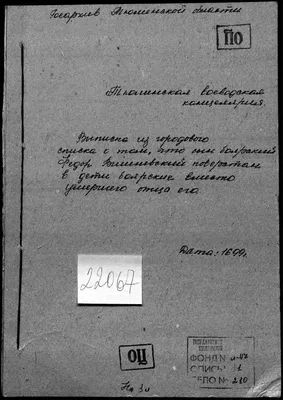 Выписка из городового списка о том, что сын боярский Федор Вишневский  поверстан в дети боярские вместо умершего отца его | Президентская  библиотека имени Б.Н. Ельцина