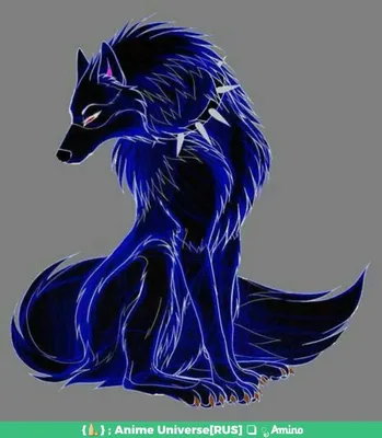 Волк в стиле аниме» — создано в Шедевруме