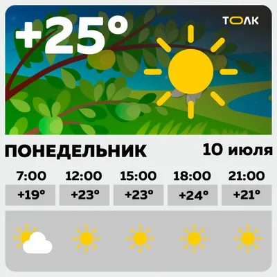 Продуктивной недели, друзья!В Барнауле днем до +25...+27 градусов, осадков  не предвидится. - ВашГород