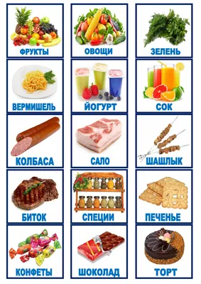 Продукты картинки для детей - 35 фото