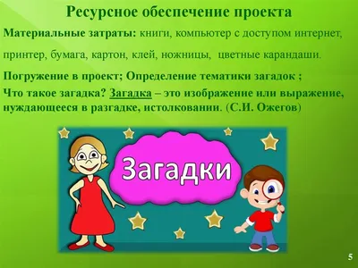 Проектная работа в 1 классе.Проект "Азбука загадок"