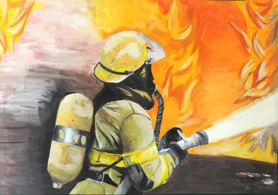 Картинки пожарного тушащего огонь для детей (50 фото) » Картинки и статусы  про окружающий мир вокруг