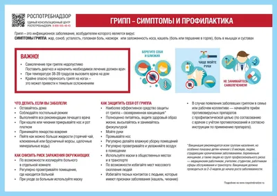 Инфографика. Профилактики гриппа и ОРВИ