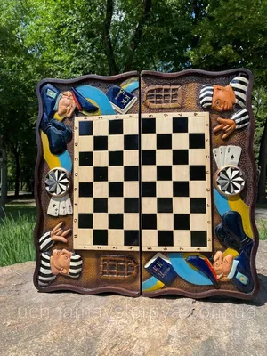 Нарды-Шахматы Ручной работы: «Зеки против Ментов» (ID#1832838406), цена:  10500 ₴, купить на 