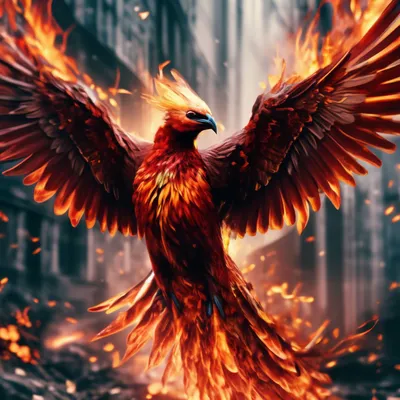 Птица феникс возрождающаяся из пепла…» — создано в Шедевруме