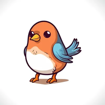 Милая птица мультфильм векторные иллюстрации | Премиум векторы