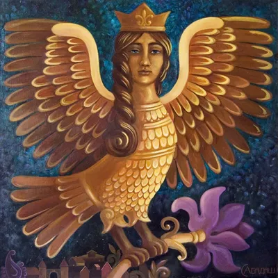 Птица Сирин, женщина с головой …» — создано в Шедевруме