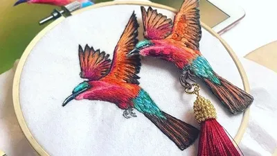 Птицы для вышивки гладью картинки