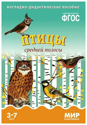 Мир животных. Домашние и дикие птицы средней полосы. Тематический словарь в  картинках. ФГОС ДО.