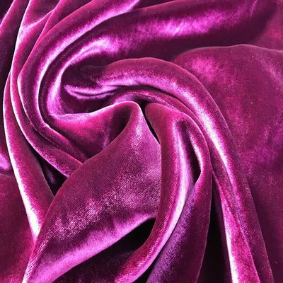 Ткань бархат шелковый пурпурный цвет 3190 - купить по выгодной цене в  интернет магазине | Tkanitalia