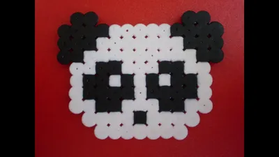 Tutorial kawaii panda pyssla/hama beads - YouTube