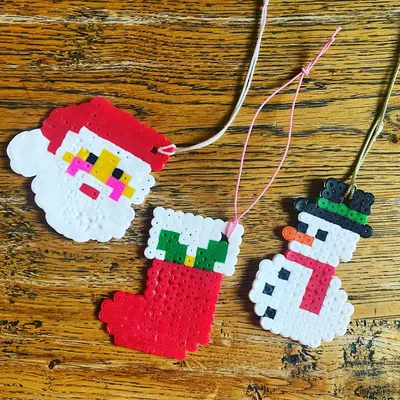 Making Christmas Coasters Using IKEA PYSSLA Fuse Beads - YouTube