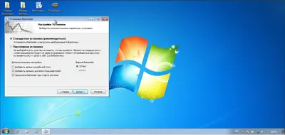 Обои стильная заставка windows 7 на голубом фоне на рабочий стол