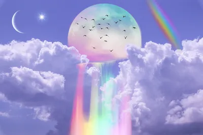 радуга с облаками значок мультяшном стиле PNG , облако, радуга, звезда PNG  картинки и пнг рисунок для бесплатной загрузки