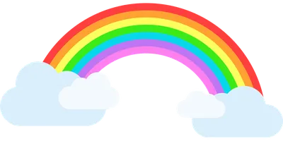 Картинка радуга с облаками - 61 фото
