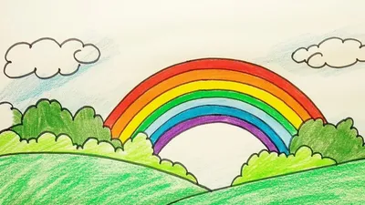 Рисунки радуги для срисовки (33 лучших фото)