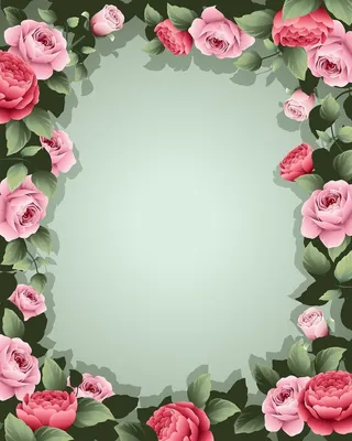 Рамки с цветами | Frame with flowers luxurious background vector »  Векторные клипарты, текстурные фоны, бекграунды, AI, EPS, SVG