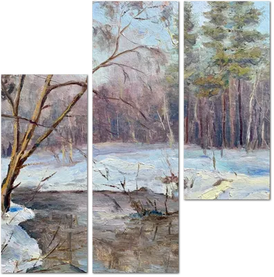 Модульная картина Ранняя весна в лесу: - Арт. 900765 | Купить в  интернет-магазине Уютная стена