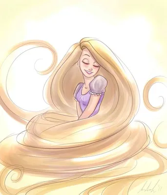 Rapunzel Portrait, an art print by Lydia Elaine - INPRNT