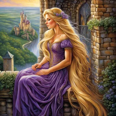 Tangled rapunzel inspired Art Print by Brainbloom - Fy