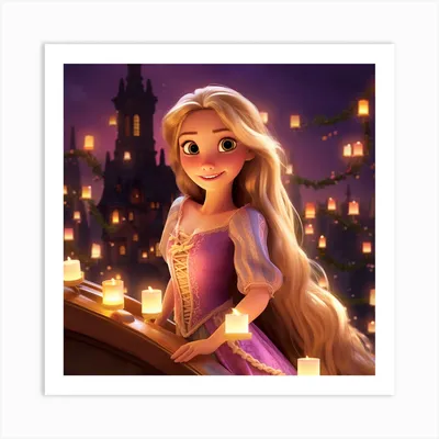 Disney Dreaming Rapunzel Disney Art Prints by Angela Thompson | Minted