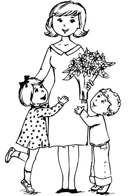 Pаскраска День матери #129994 (Праздники и особые случаи) – Раскраски для  печати