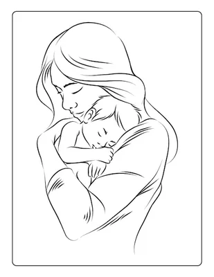 Раскраски на День матери распечатать или скачать бесплатно в формате PDF.