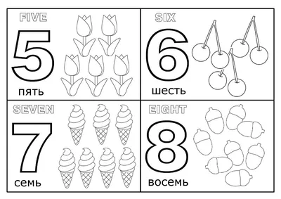 раскраски цифры от 1 до 10 для детей 2, 3, 4, 5, 6 летAmelica