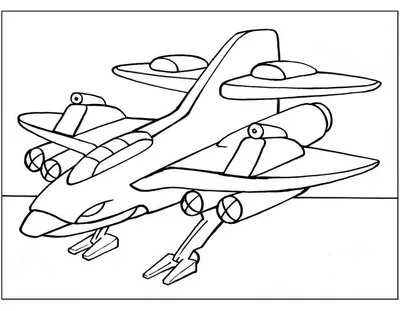 Самолёт с пропеллером — раскраска для детей. Распечатать бесплатно.