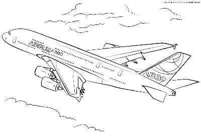 Раскраска Аэробус | Раскраски воздушного транспорта: раскраски самолеты,  раскраски вертолеты, раскраски ракета