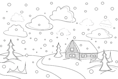 Рисунок Зимний пейзаж №367141 - «Природа родного края!» ( - )