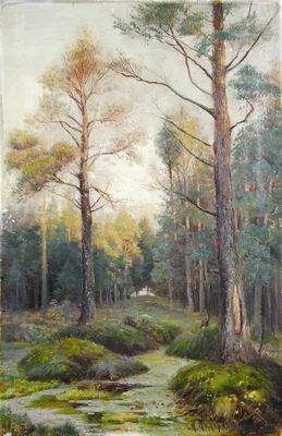 Картина Рассвет в лесу ᐉ Nuzhdiak Iryna ᐉ онлайн-галерея Molbert.