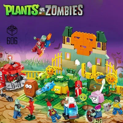 Конструктор Растения против Зомби Plants vs Zombies "Садовая война" 606  деталей / игрушки для мальчика и девочки / совместим с лего - купить с  доставкой по выгодным ценам в интернет-магазине OZON (907712358)