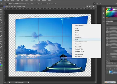 Как растянуть изображение в Фотошопе CS6 и CC