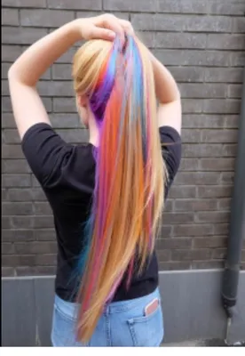 Накладные волосы для наращивания, разноцветные синтетические шиньоны с  зажимом, 22 дюйма, подарок для детей | AliExpress