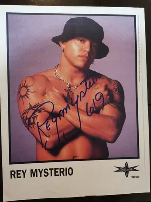 Rey Mysterio Signed 8"x10" Wcw Rare Promo Unmasked | eBay